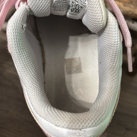 PRE OWNED  YOUTH 4 Nike Court Borough Low Recraft sneaker PINK AND WHITE - Picture 12 of 14